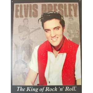  Elvis   King of Rock n Roll Metal Sign: Sports & Outdoors