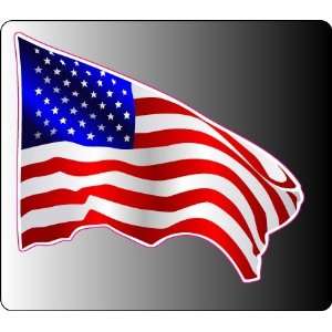  USA waving flag sticker vinyl decal 4 x 3.5 Everything 