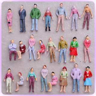 100 x Model People Figure O Scale 1:50 Mix Color Poses  