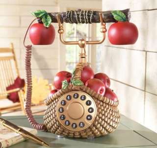 Apple Decor Basket Phone Kitchen Telephone Decor Apples NEW  