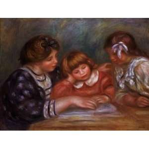  Oil Painting: The Lesson: Pierre Auguste Renoir Hand Painted Art 
