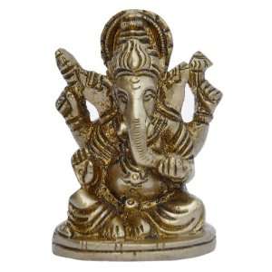  Hindu Statue God Ganesha Brass Collectible