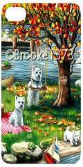 Westie IPHONE CASE COVER West Highland White Terrier dog art original 