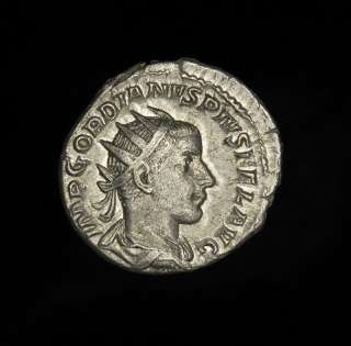 Ancient Roman Silver Antoninianus coin of Gordian III  