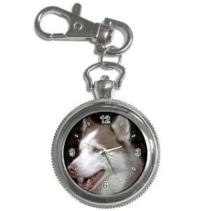    Siberian Husky 17 Key Chain Pocket Watch N0626 