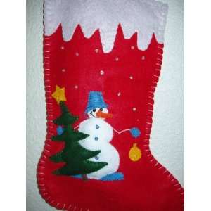   Handmade 16 Christmas Stocking Snowman with Tree: Everything Else