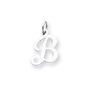  Sterling Silver Stamped Initial B Charm Jewelry