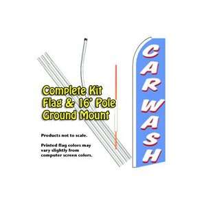  CAR WASH (Blue/White Letters) Feather Banner Flag Kit 