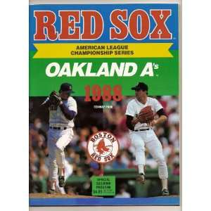  1988 ALCS Game program As @ Red Sox Championship 
