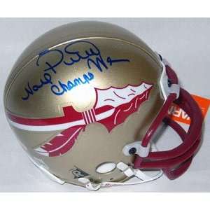  Peter Warrick Autographed Mini Helmet   Florida State 