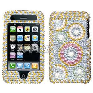 APPLE IPOD TOUCH 2ND AND 3RD GENERATION YELLOW AND WHITE CIRCLE PEARLS 