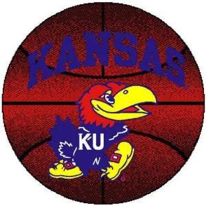  Kansas University Jayhawks Basketball Rug 4 Round: Home 