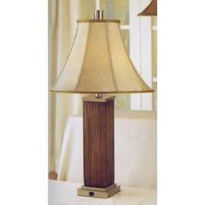   Ribbed Beaded Pair Of Table Lamps & Shades: Home Improvement