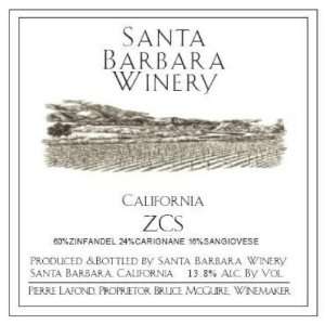  Santa Barbara Winery 2009 ZCS California Grocery 