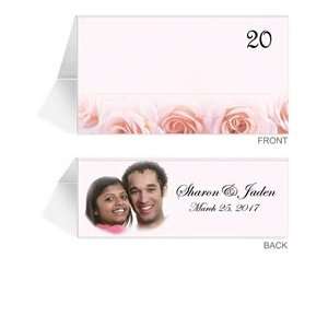  110 Photo Place Cards   Pink Passion Roses Office 