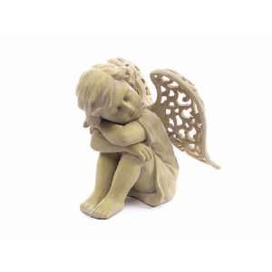   Dreaming Sitting Angels with Ornate Wings 8 Patio, Lawn & Garden