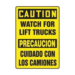   LIFT TRUCKS PRECAUCION CUIDADO CON LOS CAMIONES Sign   14 x 10 Aluma