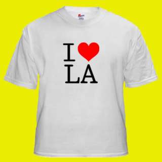 Love Heart LA Los Angeles Cool NY T shirt S M L XL  