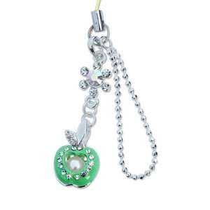 Universal Apple Shaped with Diamond Cell Phone (Car) Charms Strap 