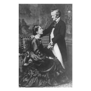 German Composer and Poet Richard Wagner, 1813 1883, with Second Wife 