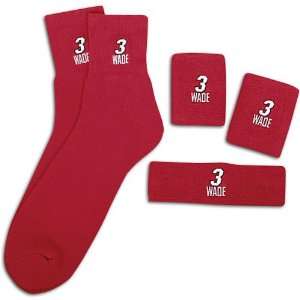  Heat For Bare Feet Mens NBA Player Socks 3 Pack ( Wade 