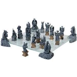   Medieval Gothic Dragons Chess Set/chess Board And Pieces Toys & Games
