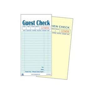    GUEST CHECK NO CARBON 17 LINES GREEN BOOKED 50/50