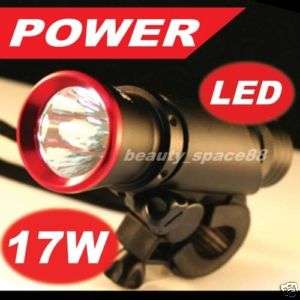 17 Watt CREE W LED Flashlight Bike Torch Bicycle Lamp  