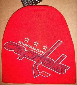 Washington Capitals Red Large Logo Cuffless Knit Hat  
