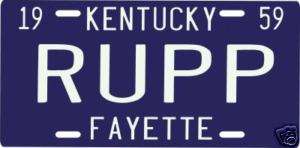 Adolph Rupp Kentucky 1959 License plate  