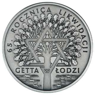 2009 Coin of Poland Polish Silver 20zl GETTO in LODZ  