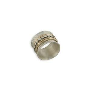 Designer Gold & Silver Spinner Ring  9: Ilan Amir: Jewelry