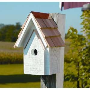  Bungalow Bird House in Whitewashed