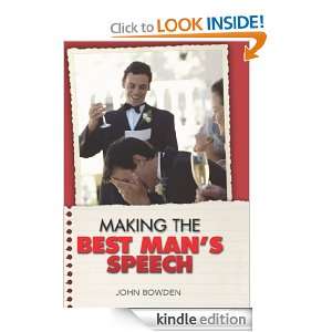 Making the Best Mans Speech John Bowden  Kindle Store
