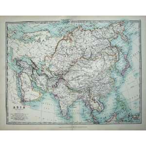   Atlas 1905 Map Asia Ceylon Arabia Russia India