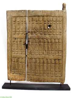 Title: Dogon Door with Figures, Custom Mount Mali Africa