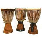   HAND CARVED HAND STRUNG FULL SIZE SENAGAL AFRICA AFRICAN DJEMBE DRUM
