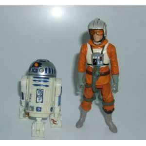 Star Wars X Wing Pilot 2004 & R2 Unit 2001 Hasbro   Replacement Action 