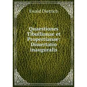    Dissertatio inauguralis Ewald Dietrich  Books