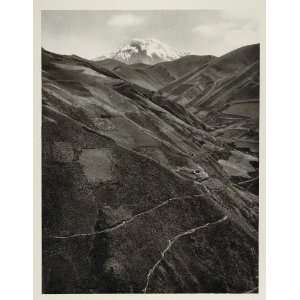   Volcano Chimborazo Ecuador Andes Mountain   Original Photogravure
