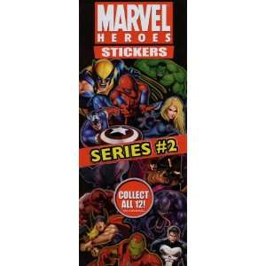  Marvel Heroes Die cut Stickers Series 2 Set of 12 