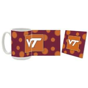  Virgina Tech Mug & Coaster Gift Box Combo Virginia Tech 