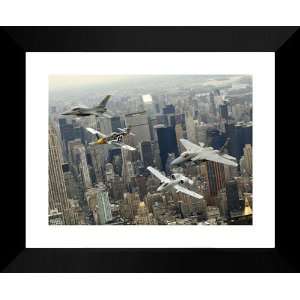 P 51 Mustang Flying of New York City Large 15x18 Framed Photo 