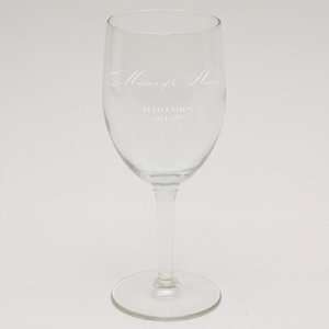 Matron of Honor Wine Glass 