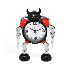  Popular Round Cartoon Metal Clock,round Robot Clock