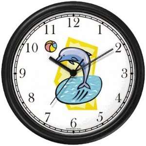   Cartoon Animal Wall Clock by WatchBuddy Timepieces (White Frame): Home