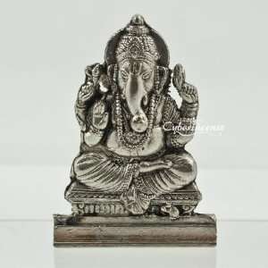  Ganesh Small Silver Tone Brass Hindu Diety Statues Amulet 