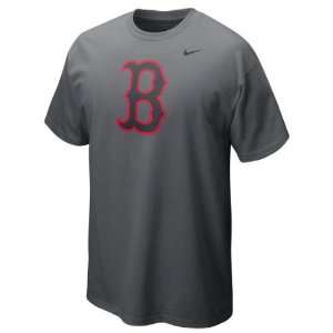  Boston Red Sox Anthracite Nike Logo T Shirt Sports 