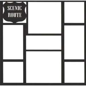  Scenic Route 12 x 12 Overlay Laser Die Cut Arts, Crafts 