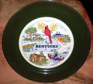 Vintage Homer Laughlin Kentucky State Plate Collectible  